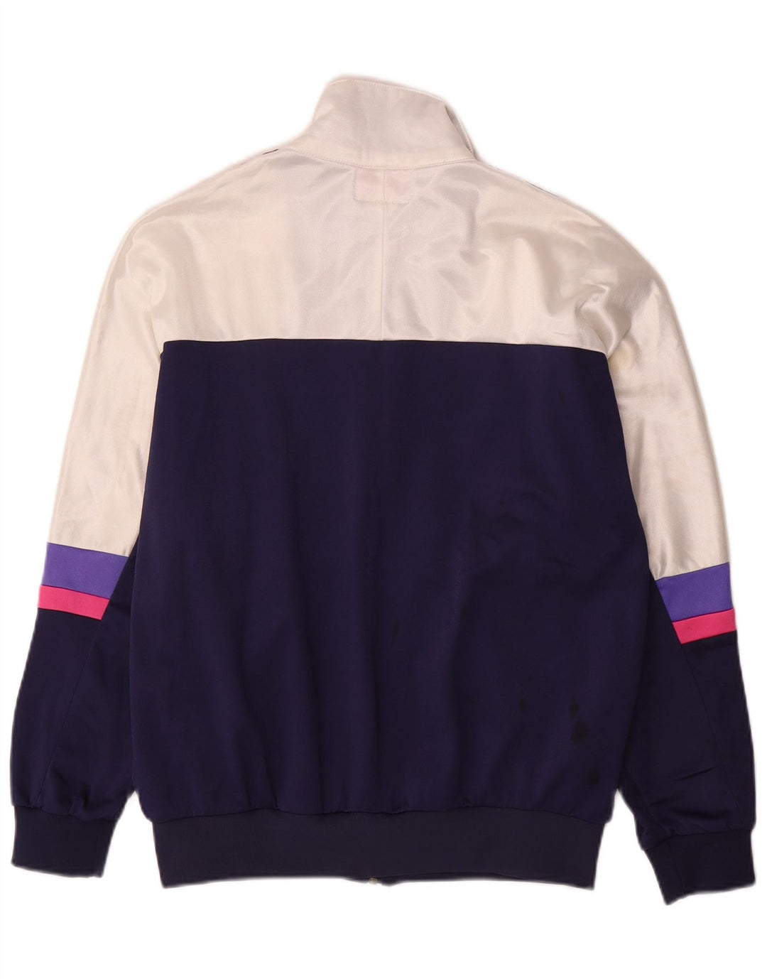 ASICS Womens Graphic Tracksuit Top Jacket IT 48 XL White Colourblock