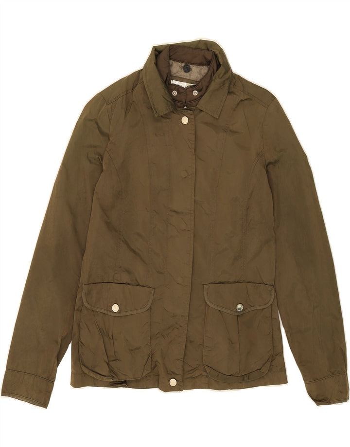 MASSIMO DUTTI Womens Bomber Jacket UK 6 XS Khaki Polyester Vintage Massimo Dutti and Second-Hand Massimo Dutti from Messina Hembry 