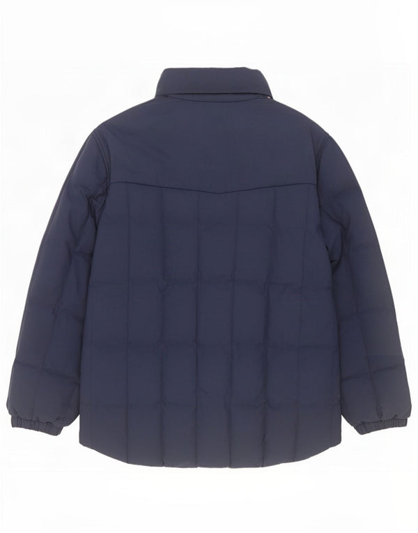Lacoste Mens Hooded Padded Jacket Size 6 XL Navy Blue Polyester