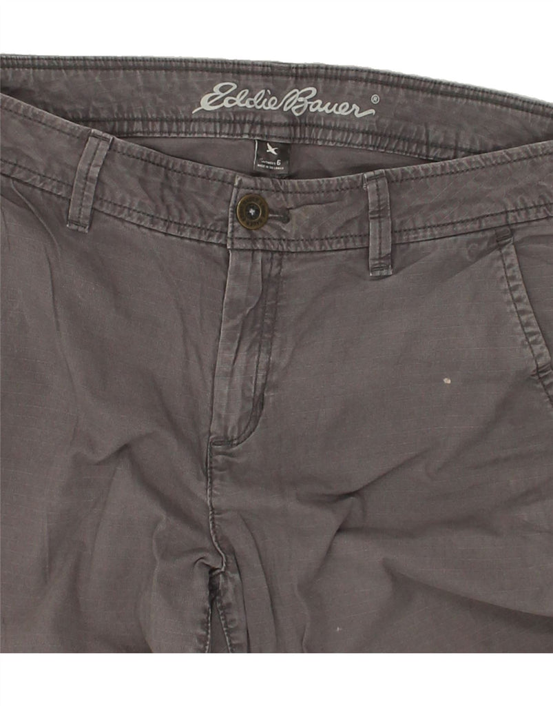 EDDIE BAUER Womens Tapered Chino Trousers US 6 Medium W30 L32 Grey Cotton | Vintage Eddie Bauer | Thrift | Second-Hand Eddie Bauer | Used Clothing | Messina Hembry 