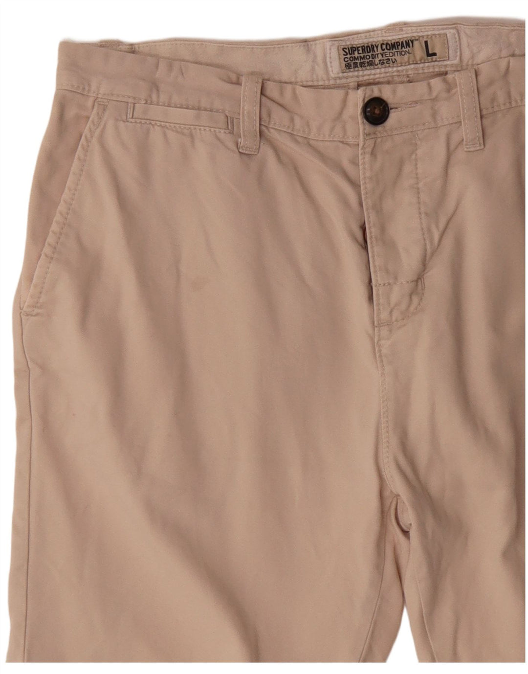 Superdry Mens Chino Shorts Large W34 Beige Cotton