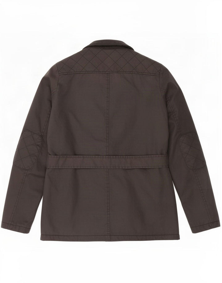 Fat Face Womens Oversized Waxed Cotton Jacket UK 10 Small Grey