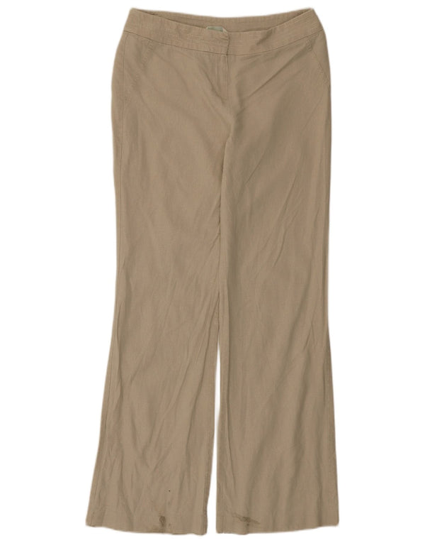 Marks & Spencer Womens Bootcut Casual Trousers UK 12 Medium W30 L31 Beige