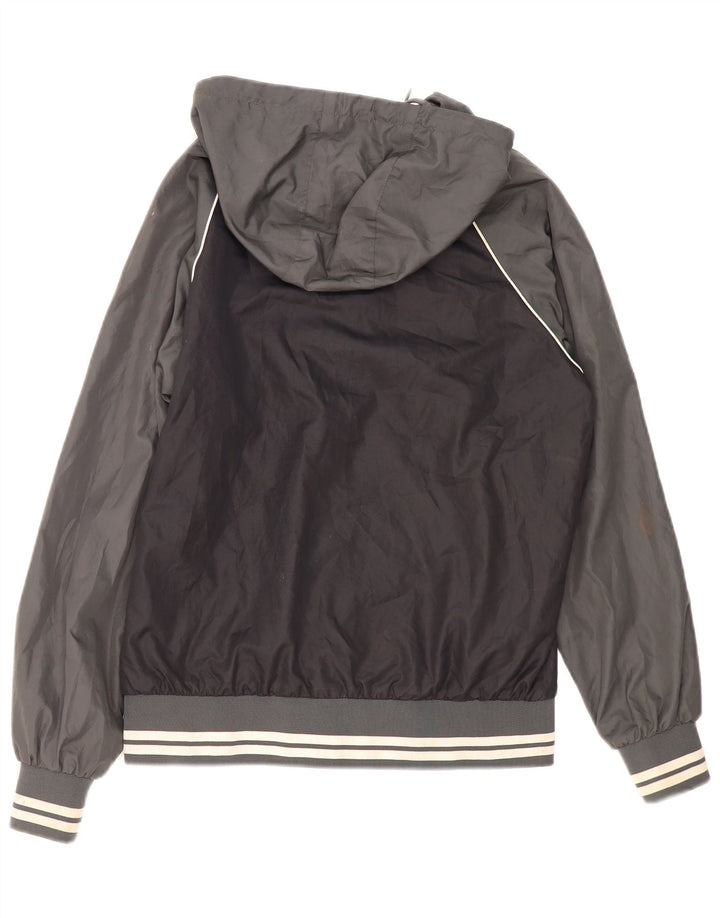 Fila Mens Hooded Rain Jacket Small Black Colourblock Polyester
