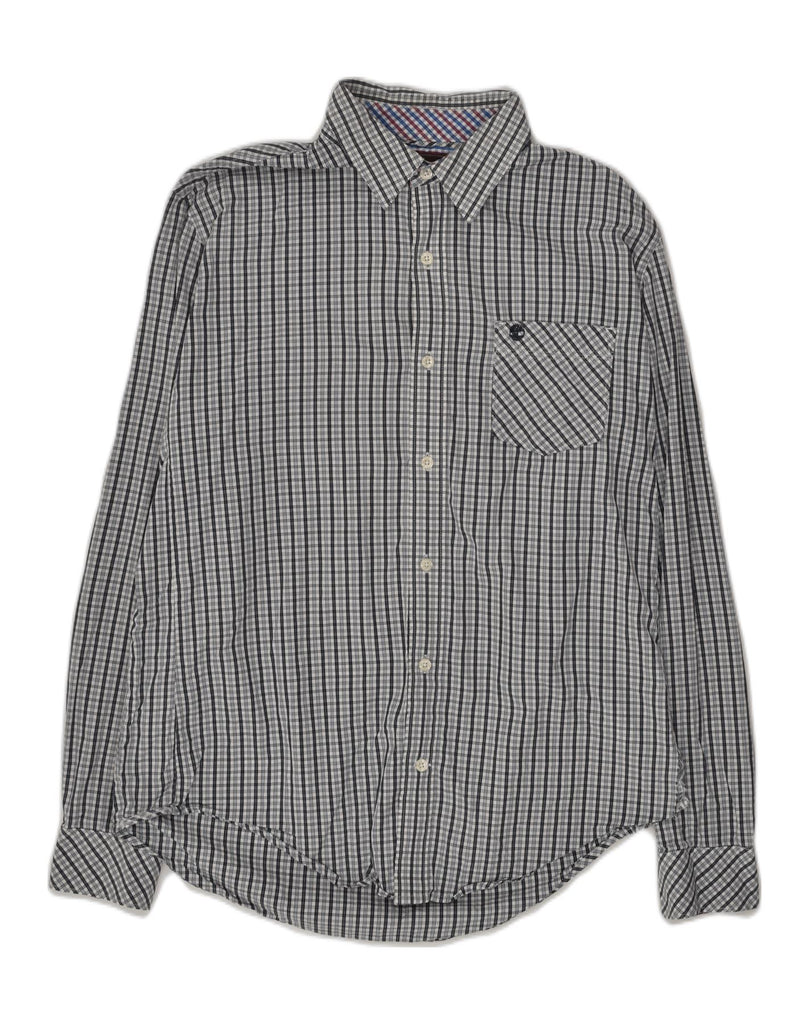 TIMBERLAND Mens Slim Fit Shirt Medium Grey Check Cotton | Vintage Timberland | Thrift | Second-Hand Timberland | Used Clothing | Messina Hembry 