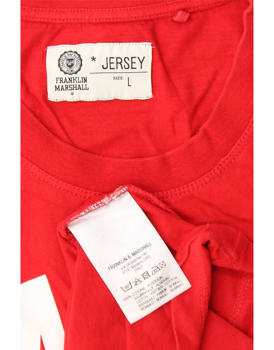Franklin & Marshall Mens Graphic T-Shirt Top Large Red Cotton