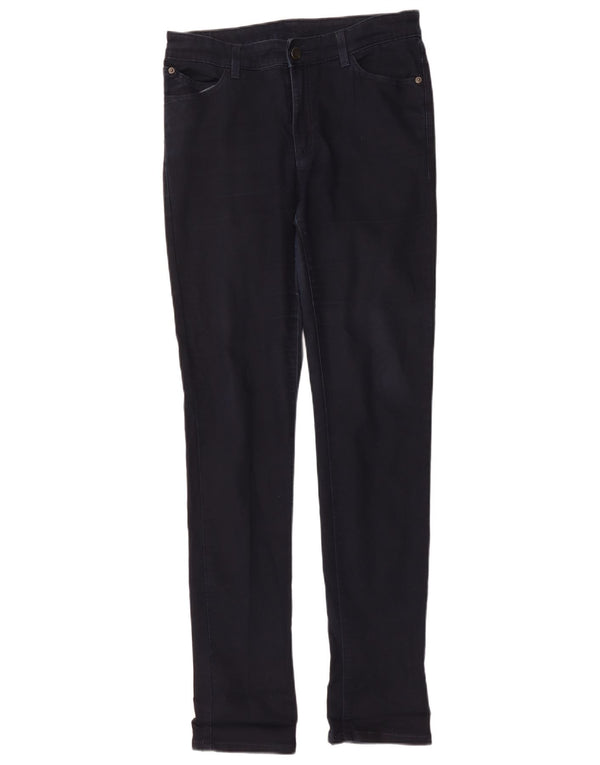 Emporio Armani Womens Slim Casual Trousers W30 L32 Navy Blue Cotton