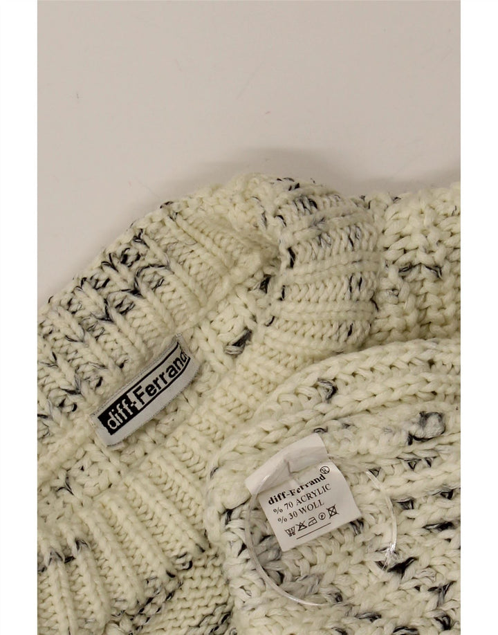 VINTAGE Mens Crew Neck Jumper Sweater Medium Off White Flecked Acrylic Vintage Vintage and Second-Hand Vintage from Messina Hembry 