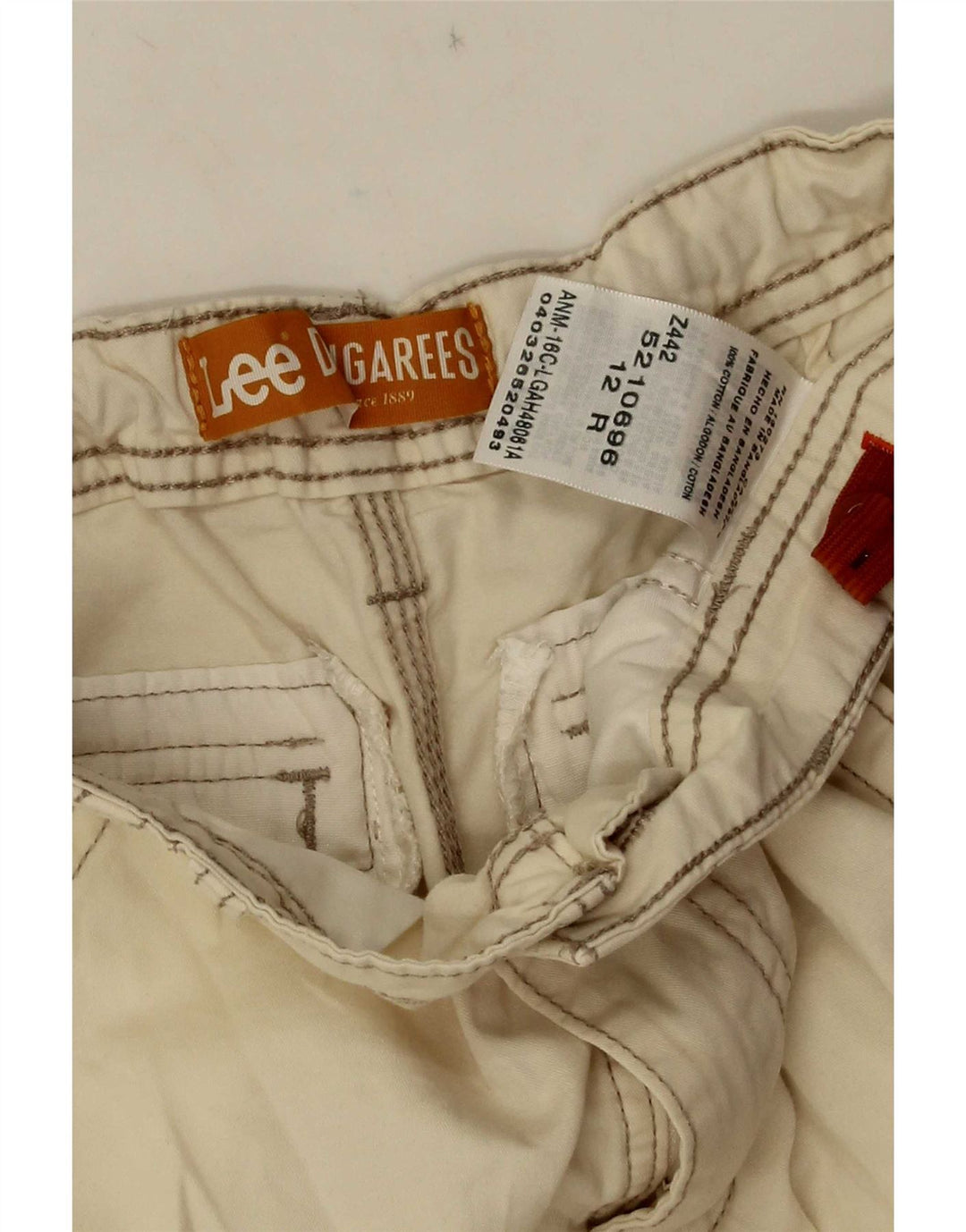 Lee Boys Cargo Shorts 11-12 Years W24 Beige Cotton