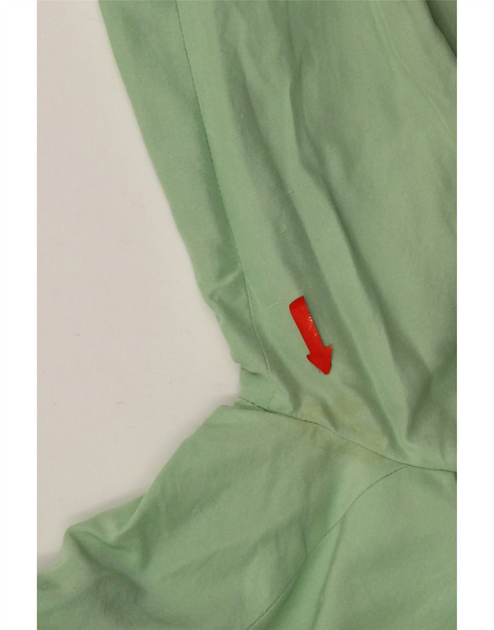 Max Mara Womens 1 Button Blazer Jacket UK 14 Medium Green Silk