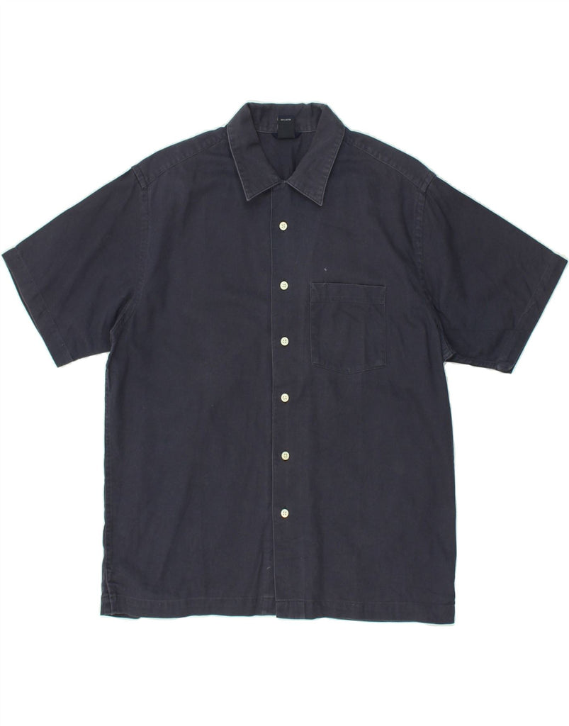 GAP Mens Short Sleeve Shirt Small Navy Blue Cotton | Vintage Gap | Thrift | Second-Hand Gap | Used Clothing | Messina Hembry 