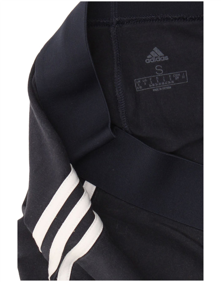 ADIDAS Womens Leggings UK 8/10 Small  Navy Blue