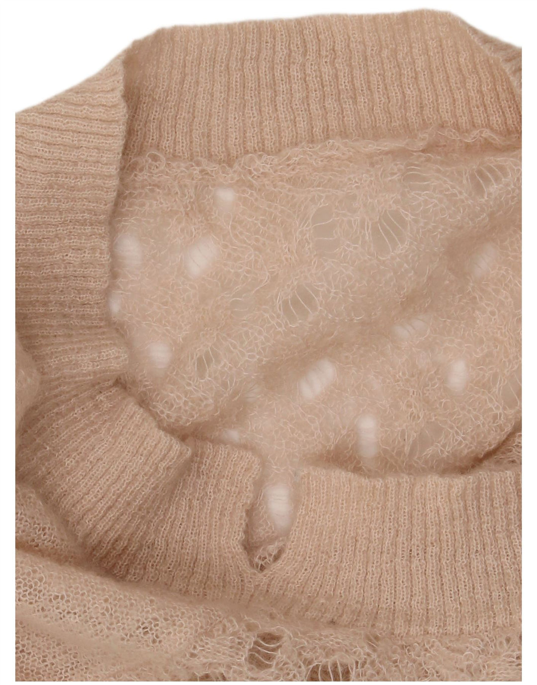 VINTAGE Womens Oversized Boat Neck Jumper Sweater UK 16 Large Beige