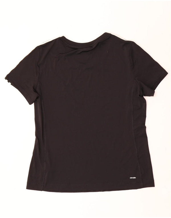 Adidas Womens Climalite T-Shirt Top UK 20/22 XL Black Polyester