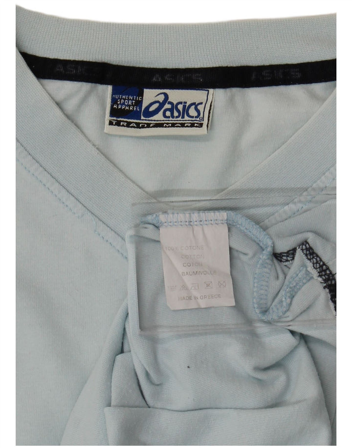Asics Mens T-Shirt Top 2XL Blue Cotton