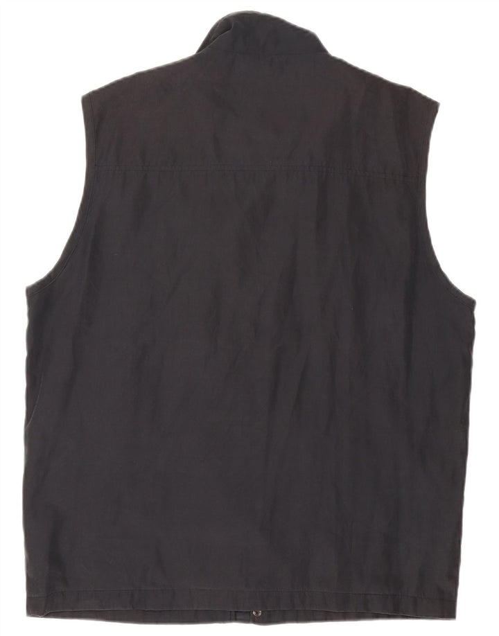 Wampum Mens Utility Gilet UK 42 XL Black Polyester