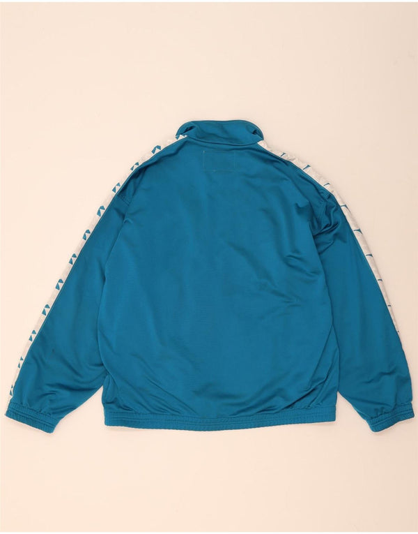 Diadora Mens Graphic Tracksuit Top Jacket UK 42 Large Blue Colourblock