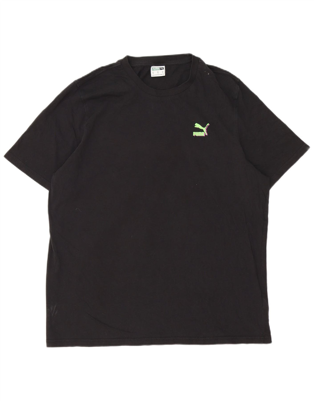 Puma Mens Graphic T-Shirt Top XL Black Cotton