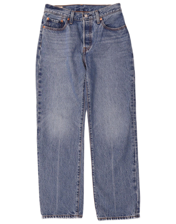 Levi's Womens 501 Straight Jeans W26 L30 Blue Cotton 90s