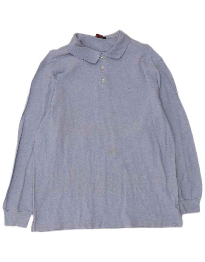 Invicta Mens Long Sleeve Polo Shirt XL Blue Cotton