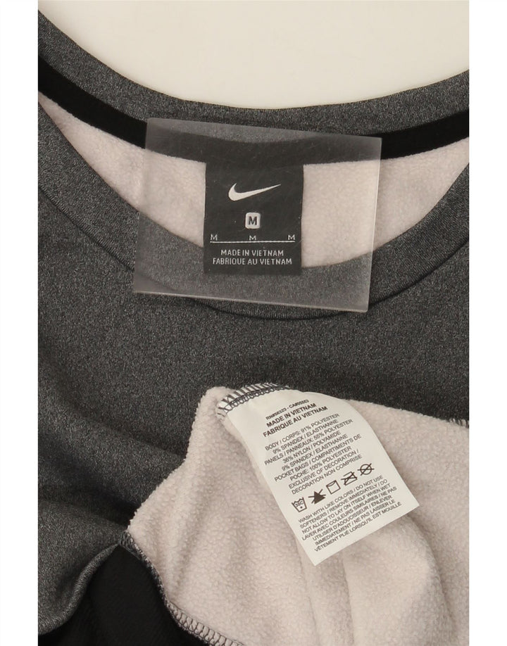 Nike Mens Sweatshirt Jumper Medium Grey Colourblock Polyester