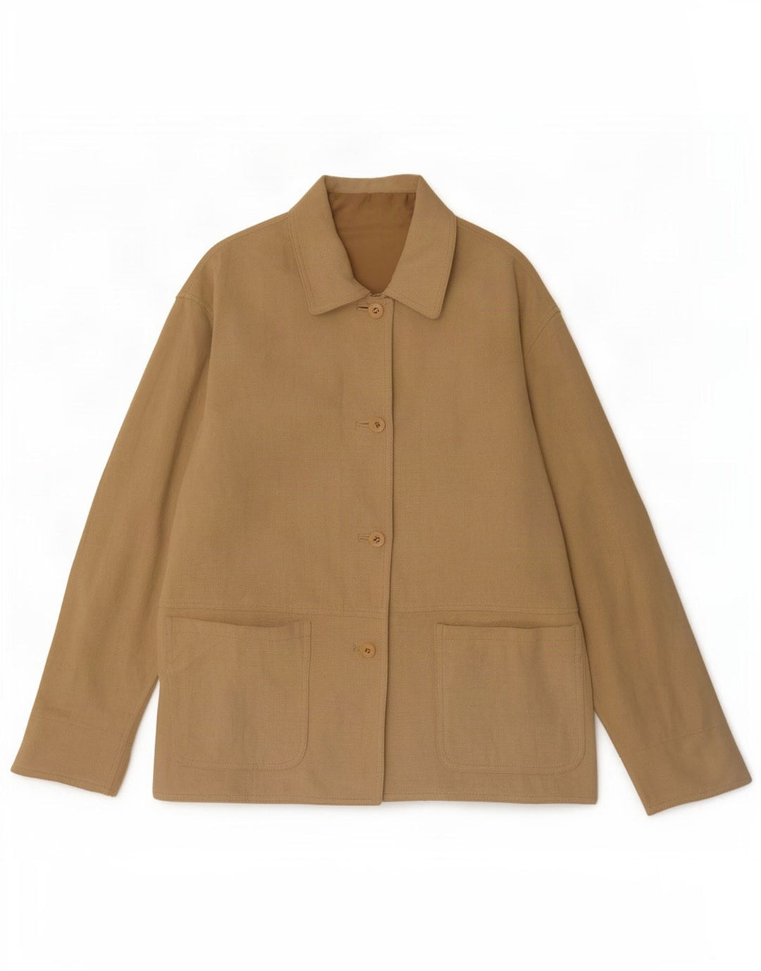 Vintage Womens 4 Button Suede Blazer Jacket UK 14 Medium Beige