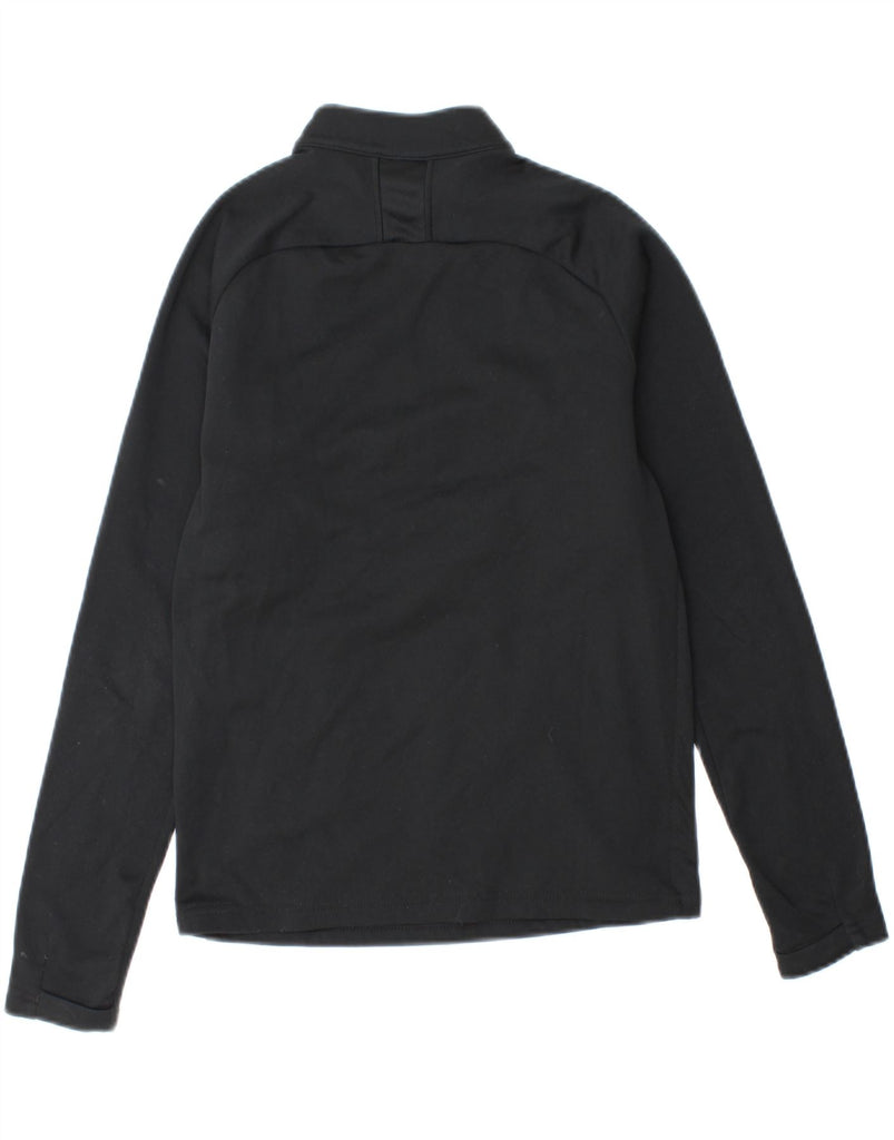 NIKE Boys Dri Fit Zip Neck Sweatshirt Jumper 10-11 Years Medium Black Vintage Nike and Second-Hand Nike from Messina Hembry 