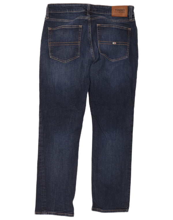 Tommy Hilfiger Mens Ryan Straight Jeans W36 L28 Navy Blue Cotton