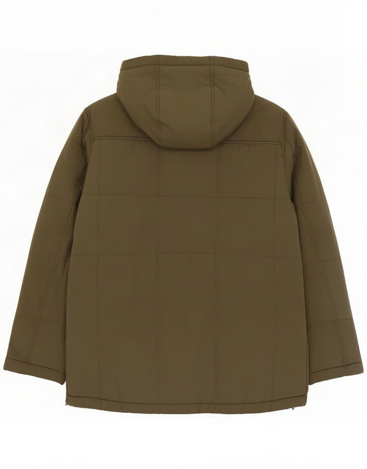 Jack & Jones Mens Hooded Windbreaker Jacket UK 38 Medium Khaki Polyester