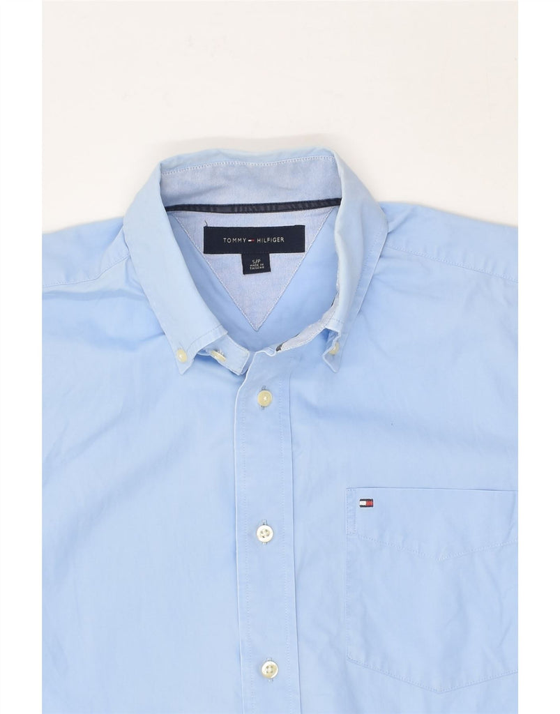 TOMMY HILFIGER Mens Shirt Small Blue Cotton | Vintage Tommy Hilfiger | Thrift | Second-Hand Tommy Hilfiger | Used Clothing | Messina Hembry 
