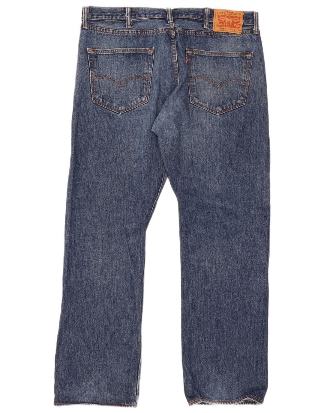 Levi's Mens 501 Straight Jeans W38 L30 Blue Cotton