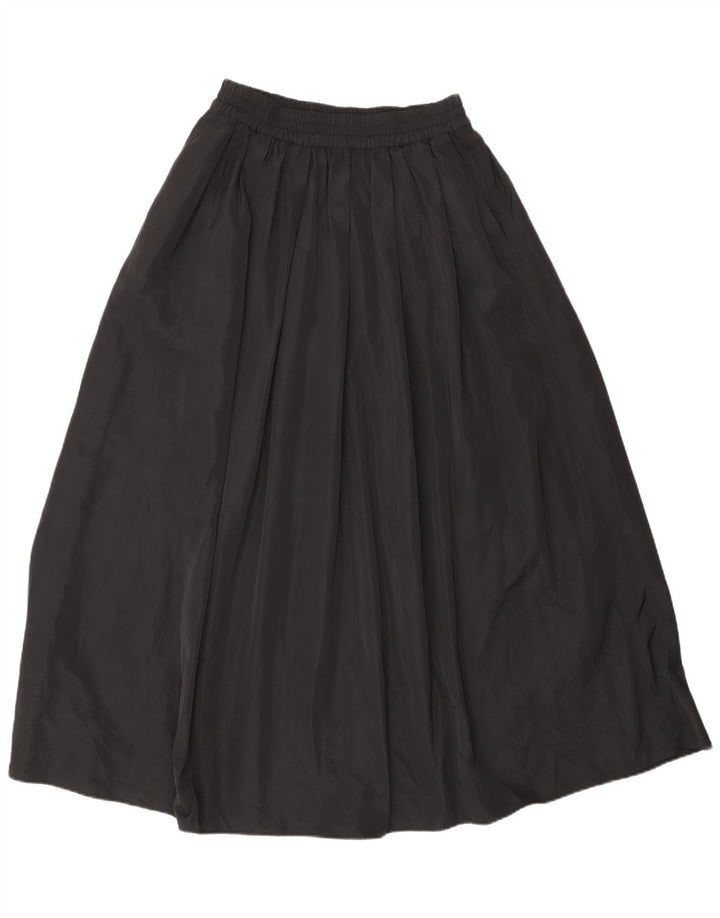 Zara Womens Flared Skirt XS W30  Black Polyester