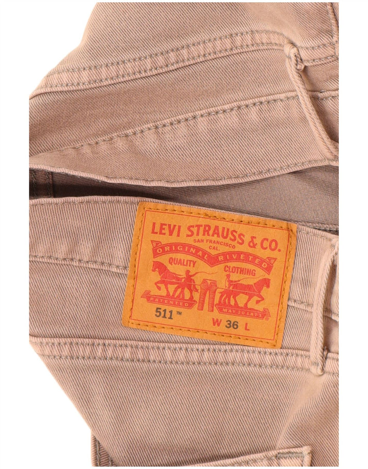 LEVI'S Mens 511 Denim Shorts W36 Large Grey