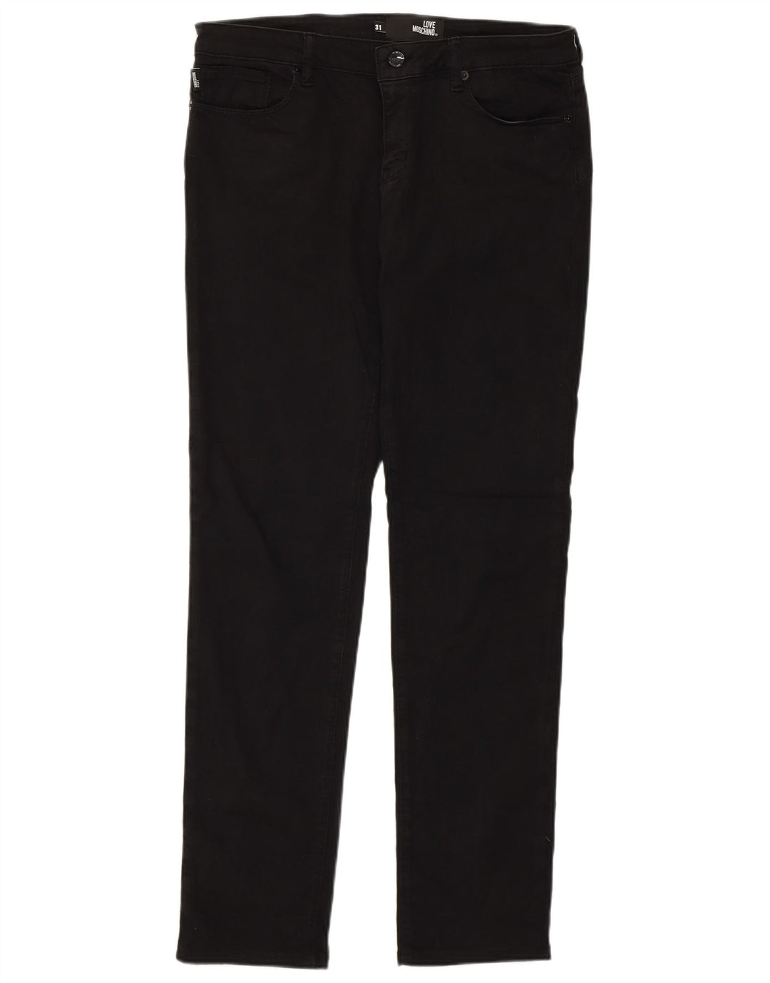 Moschino Womens Slim Jeans W31 L30 Black Cotton
