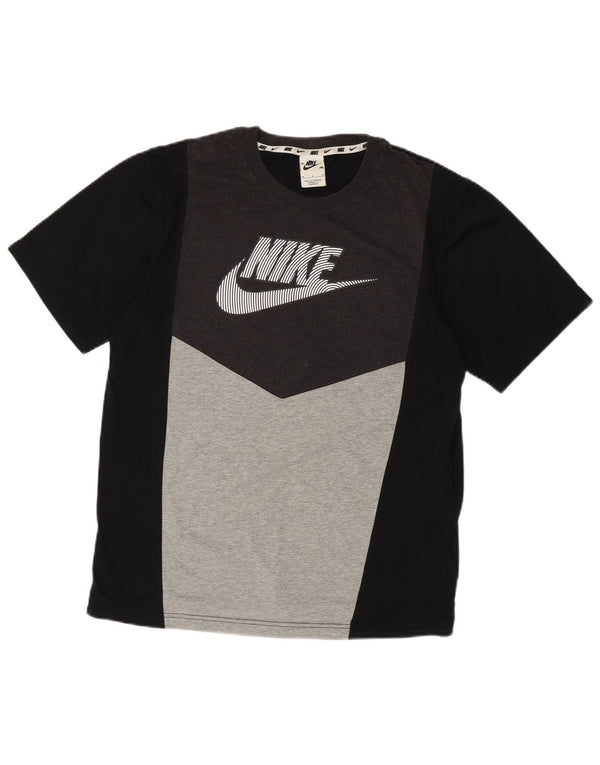 Nike Mens Graphic T-Shirt Top Medium Black Colourblock Cotton