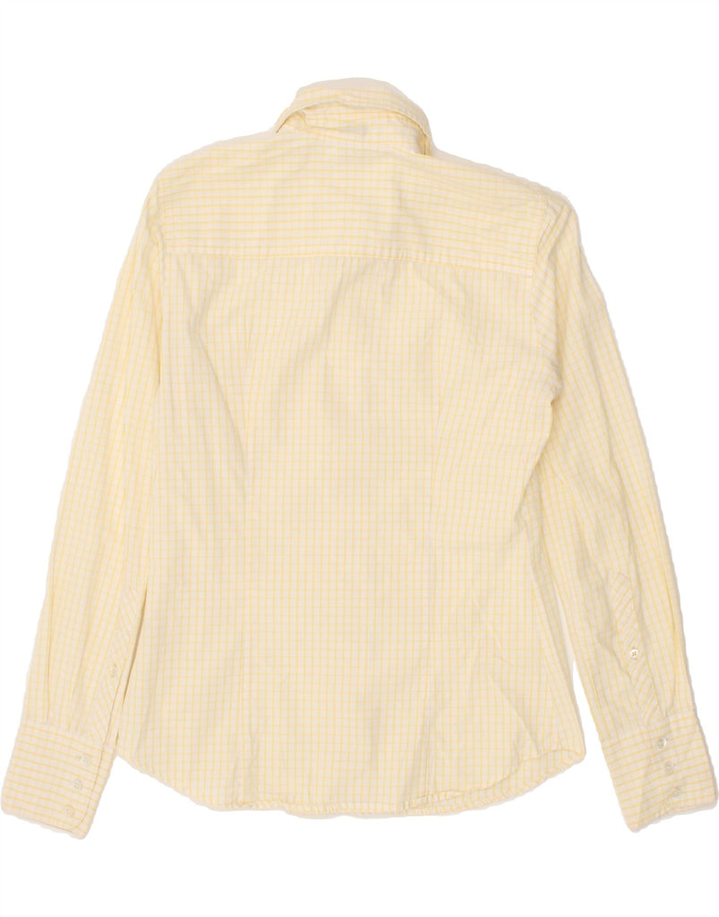 J. CREW Womens Loose Fit Shirt UK 6 XS Yellow Check Cotton Vintage J. Crew and Second-Hand J. Crew from Messina Hembry 