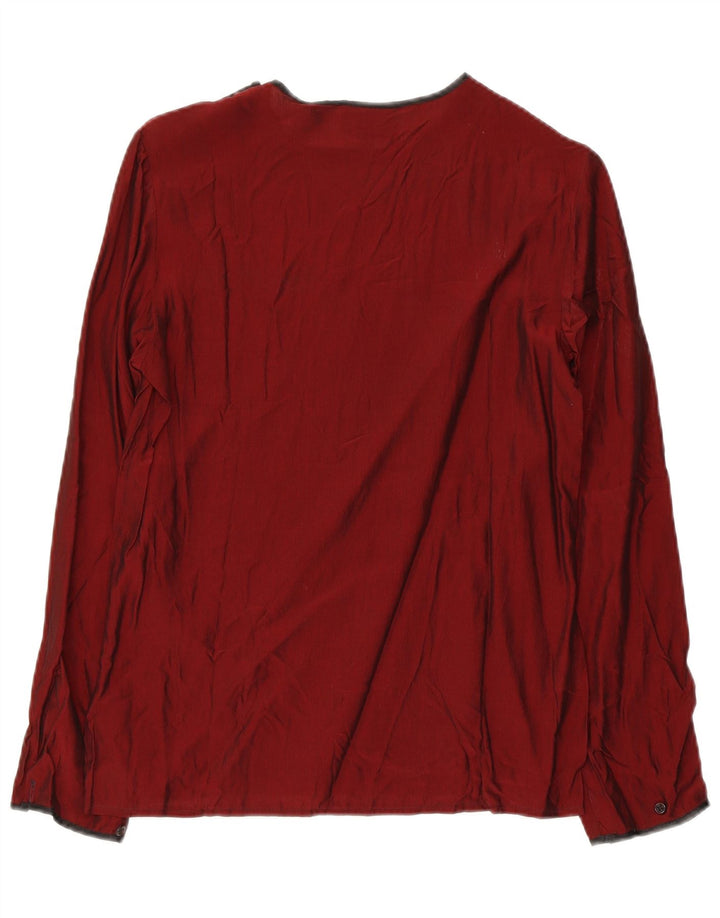 Vintage Womens Blouse Top IT 42 Medium Burgundy Viscose
