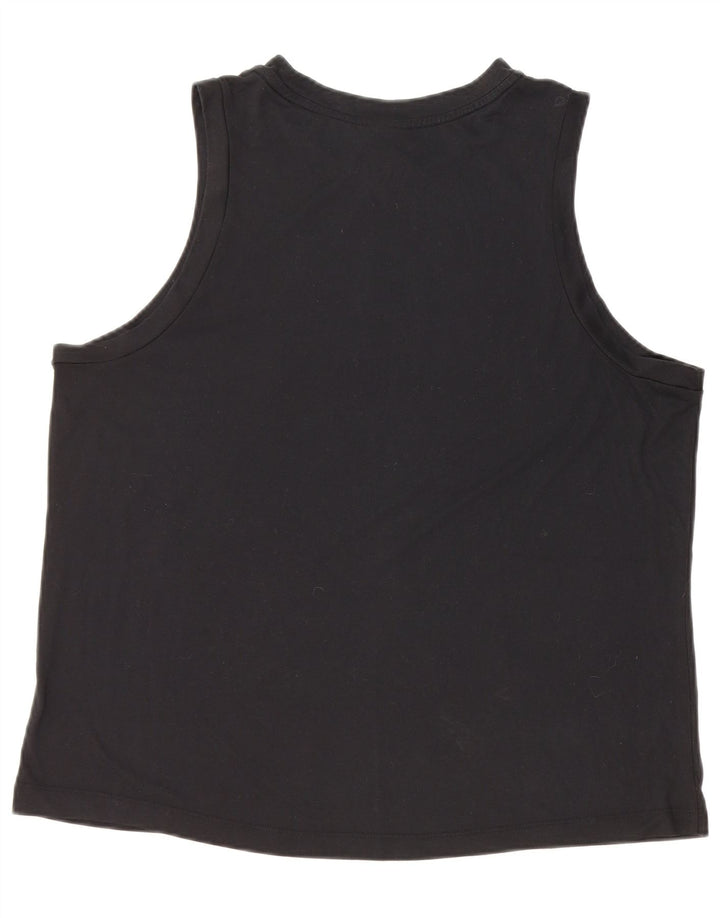 NIKE Womens Graphic Vest Top UK 16 Large Black