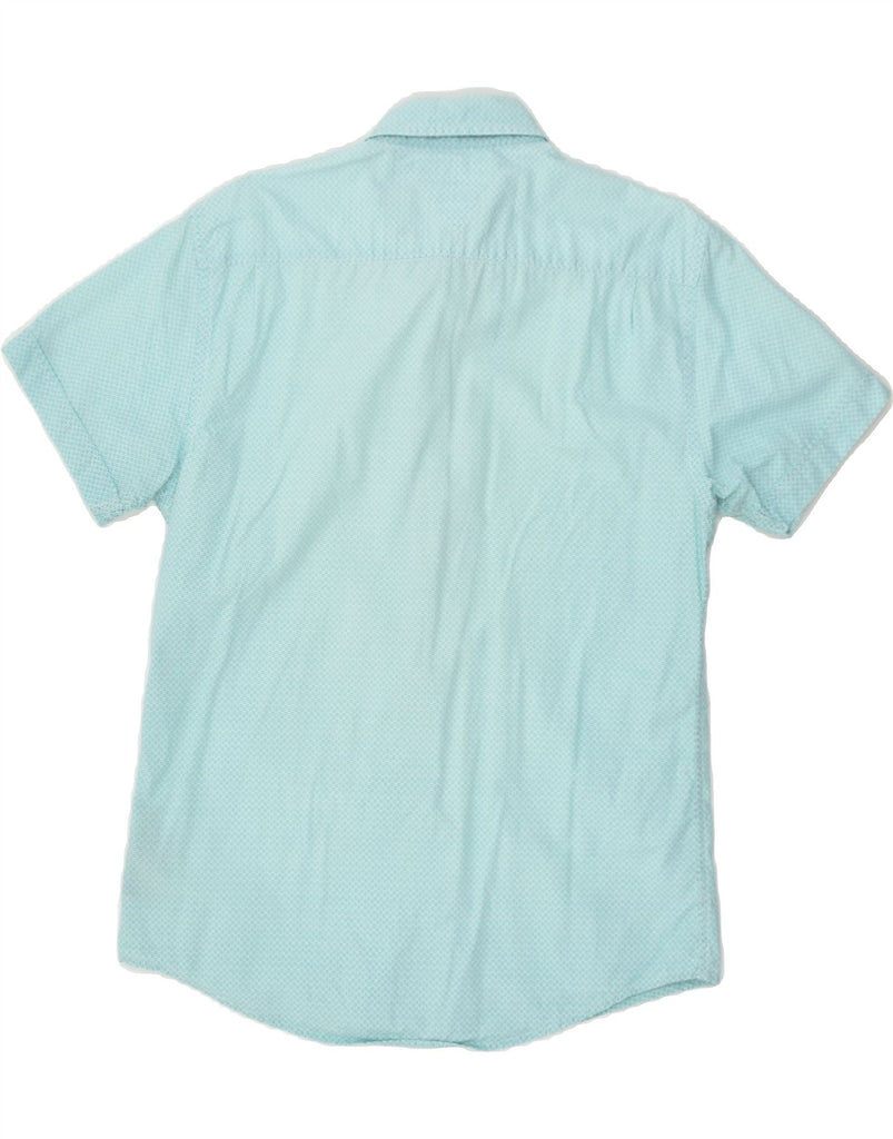 TOMMY HILFIGER Mens Modern Fit Short Sleeve Shirt Medium Turquoise | Vintage Tommy Hilfiger | Thrift | Second-Hand Tommy Hilfiger | Used Clothing | Messina Hembry 