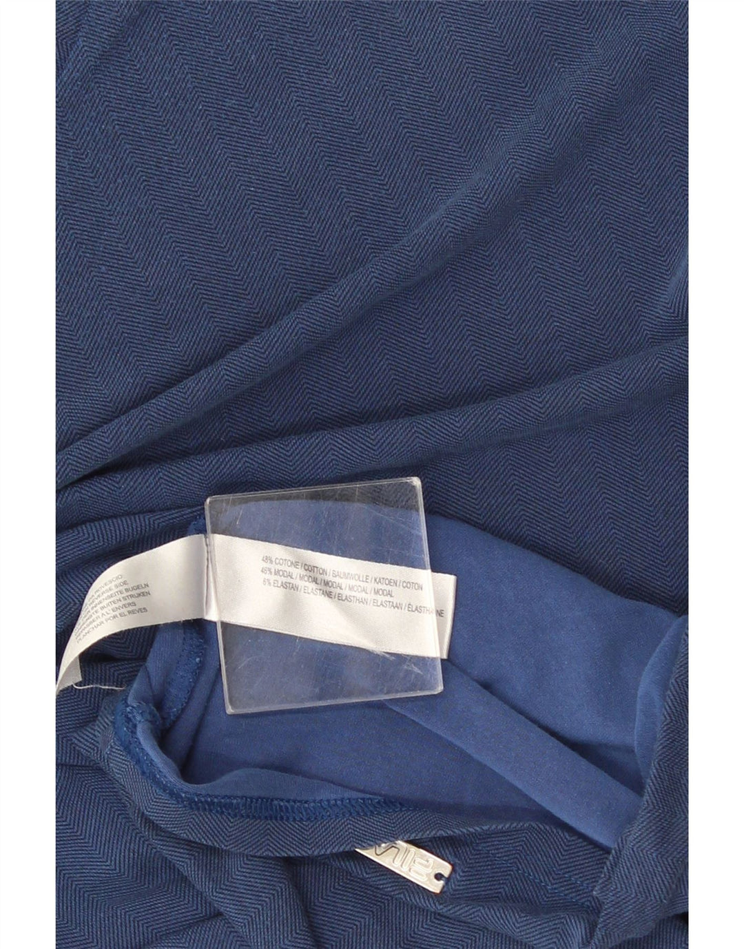 Fila Mens T-Shirt Top XL Blue Herringbone Cotton