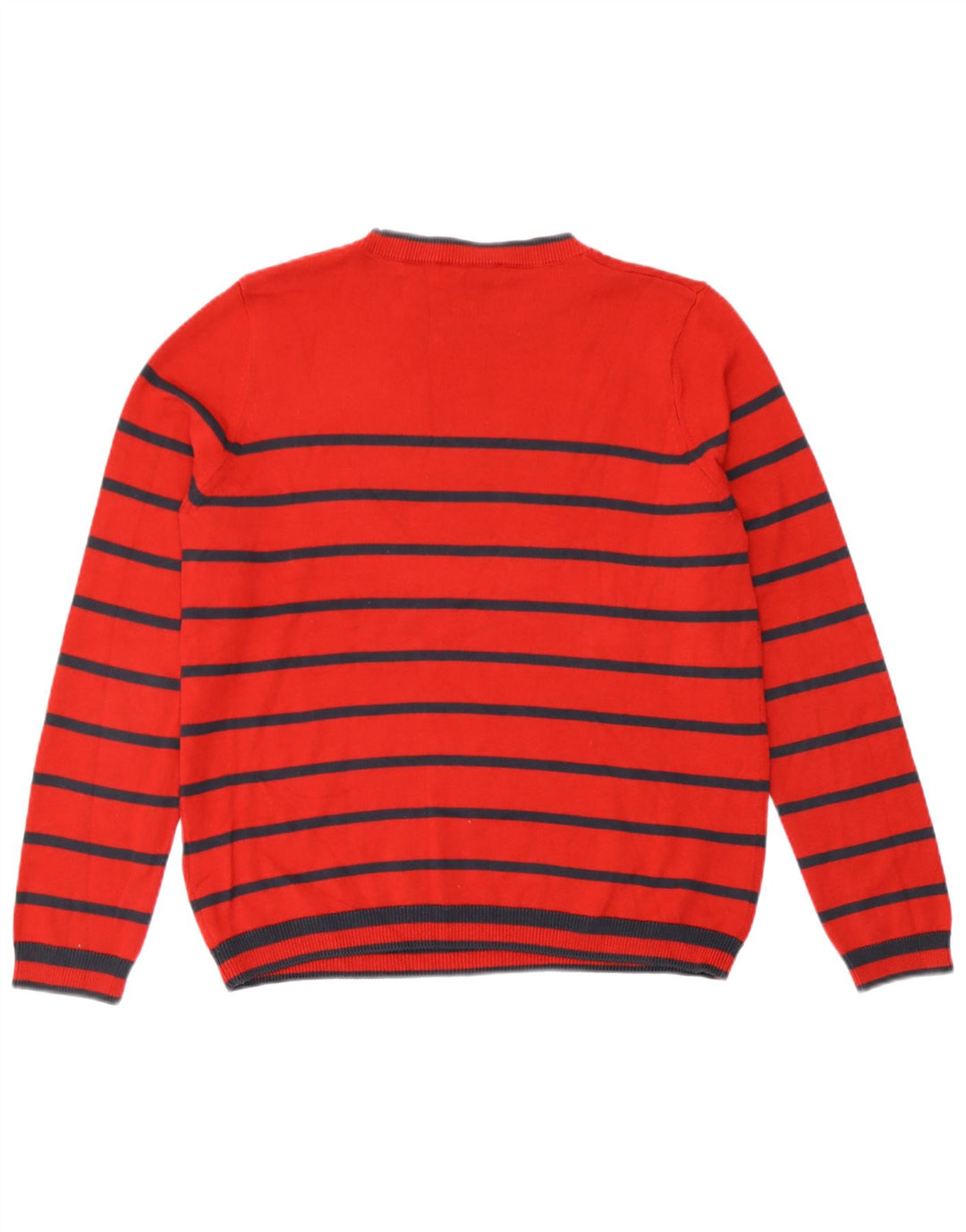 Marks & Spencer Womens Crew Neck Jumper Sweater UK 14 Large Red Striped