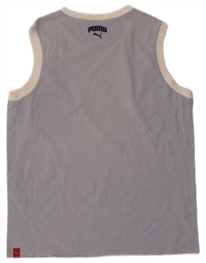 Puma Boys Vest Top 15-16 Years Blue Cotton