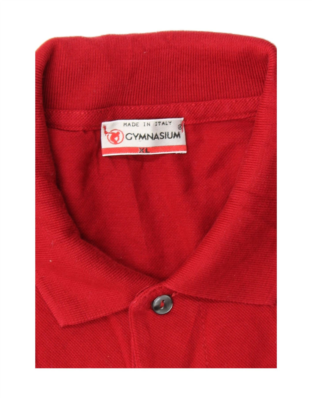 GYMNASIUM Mens Polo Shirt XL Red Vintage Gymnasium and Second-Hand Gymnasium from Messina Hembry 