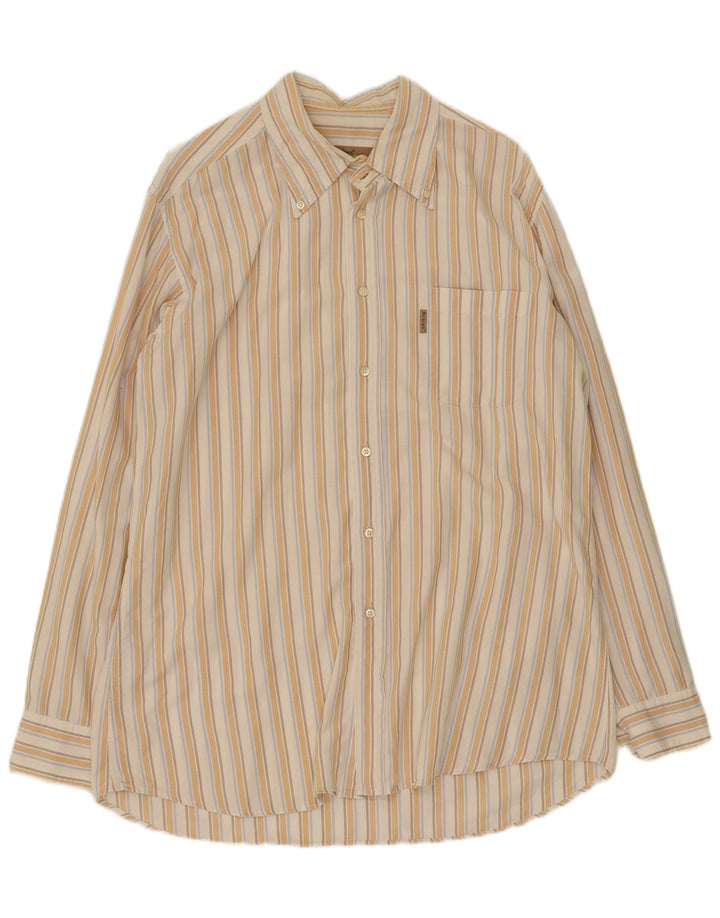 AVIREX Mens Shirt XL Beige Striped