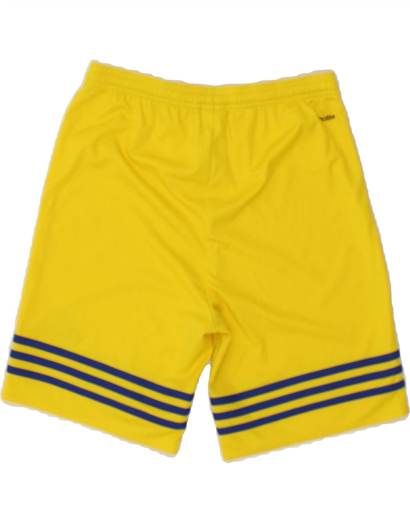 ADIDAS Boys Climalite Sport Shorts 13-14 Years  XL Yellow Polyester | Vintage Adidas | Thrift | Second-Hand Adidas | Used Clothing | Messina Hembry 