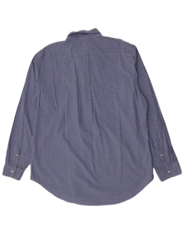 Ralph Lauren Mens Classic Fit Shirt XL Blue Gingham Cotton