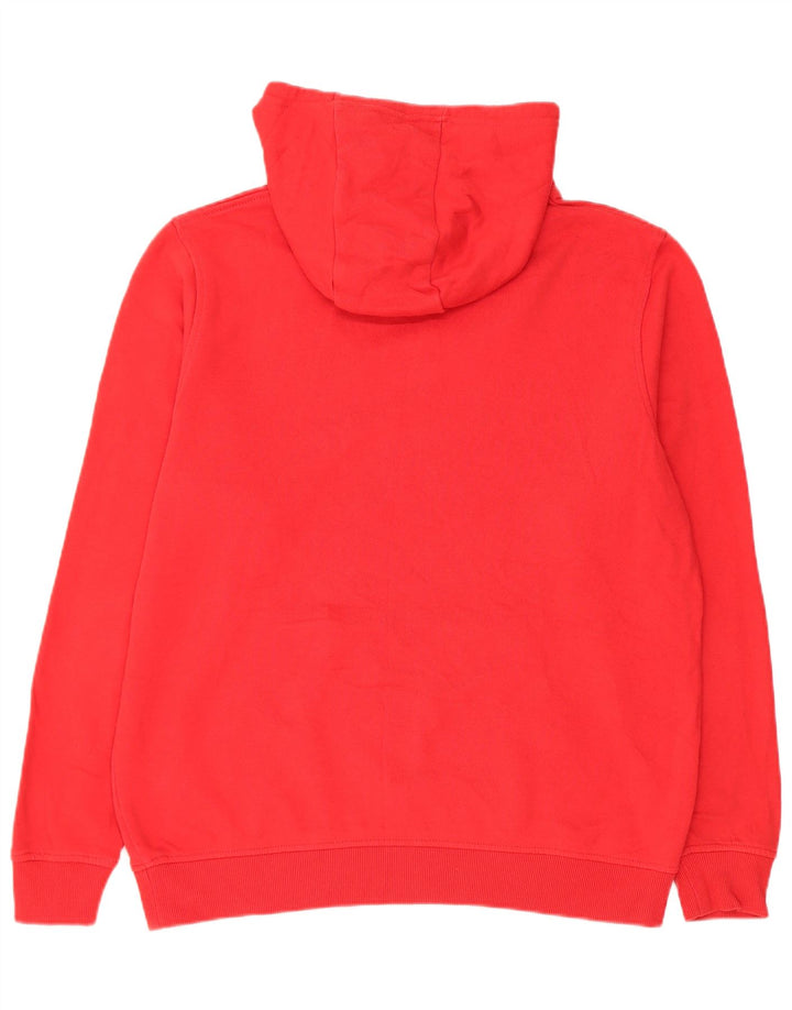Animal Mens Graphic Hoodie Jumper Medium Red Cotton