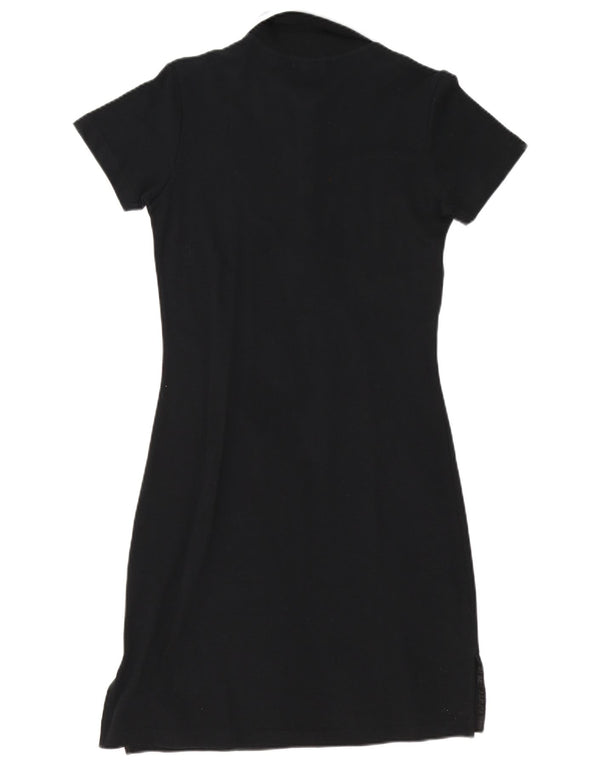 Sergio Tacchini Womens Polo Dress UK 14 Large Black Cotton