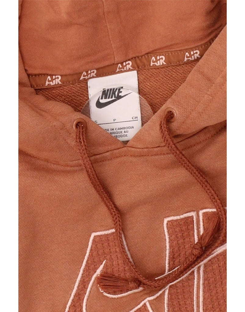 NIKE Mens Graphic Hoodie Jumper Small Brown Cotton Vintage Nike and Second-Hand Nike from Messina Hembry 