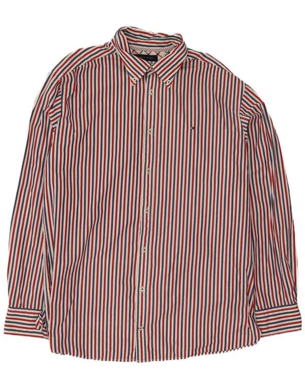 Tommy Hilfiger Mens Shirt 3XL Multicoloured Pinstripe Cotton